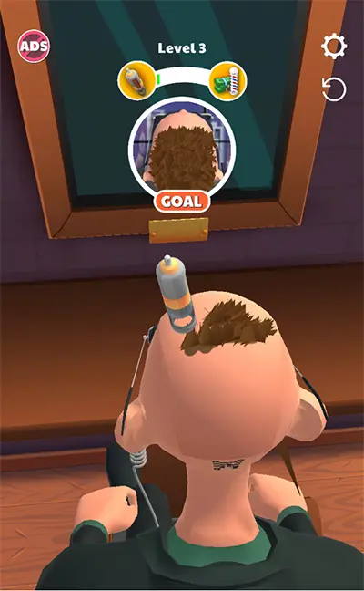 Fade Master 3D: Barber Shopのプレイ画面
